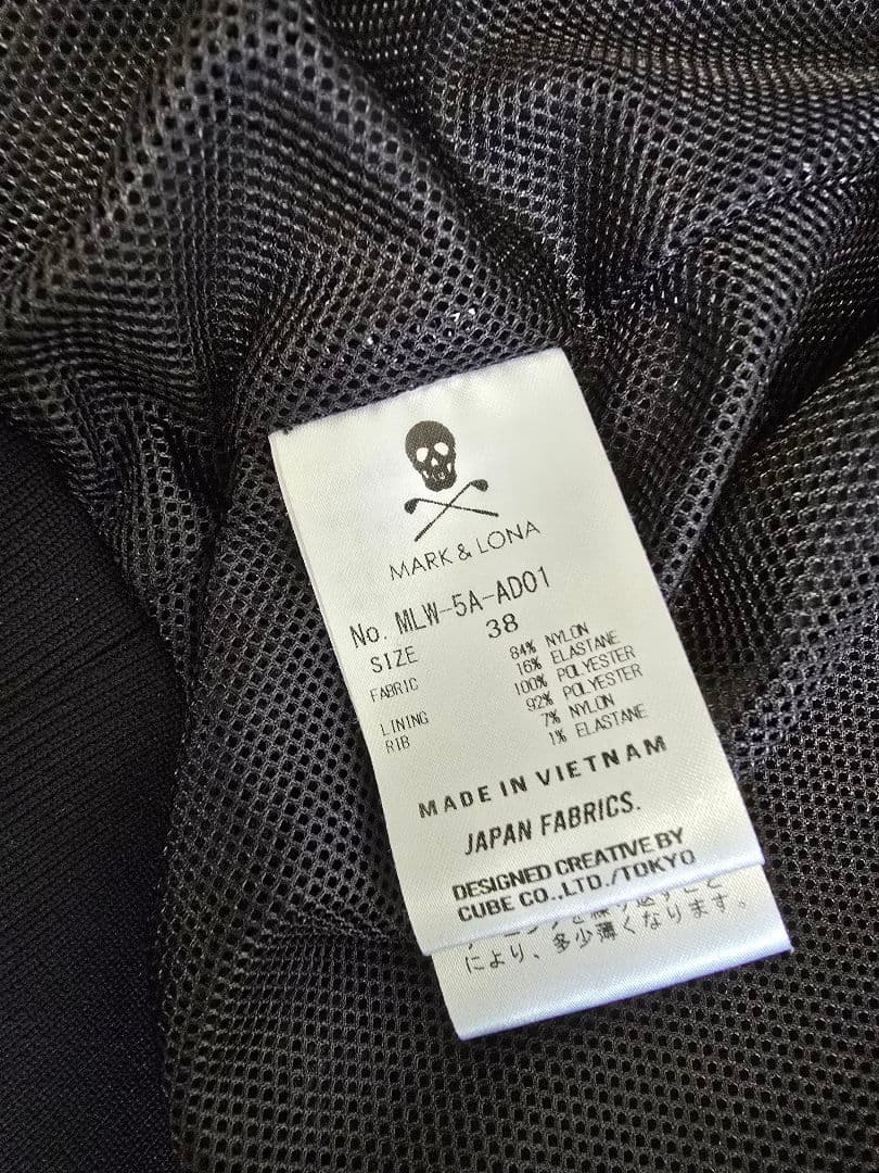 MARK&LONA ロゴ刺繍 ブラックジャケット