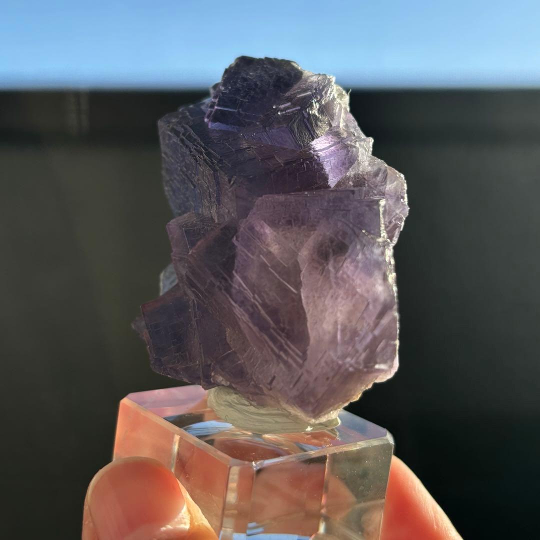 ウ*ん様 パキスタン産　バイカラー　フローライト　パープル　ブルー　原石　鉱物標