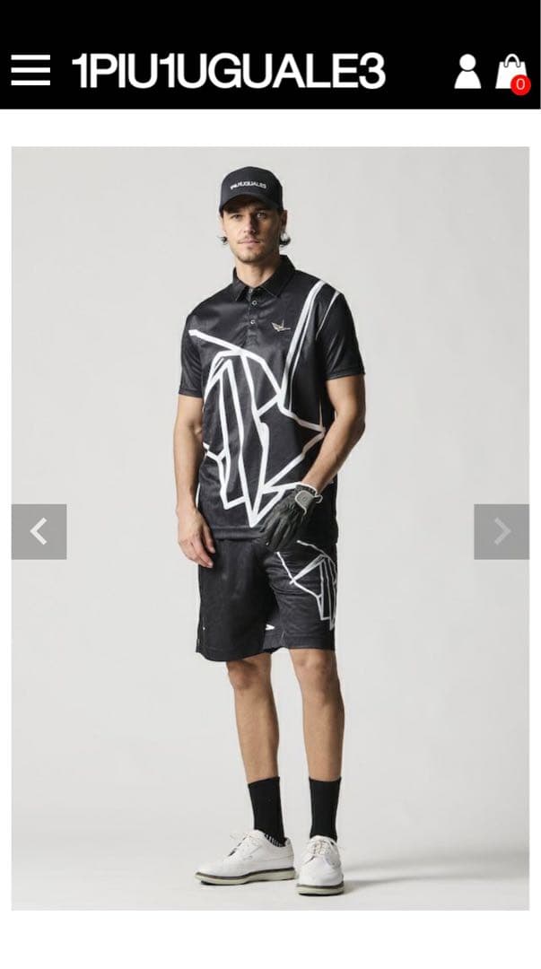 ウノピゥ 1PIU1UGUARE3 黒 ポロ Mサイズ 新品未使用タグ付き