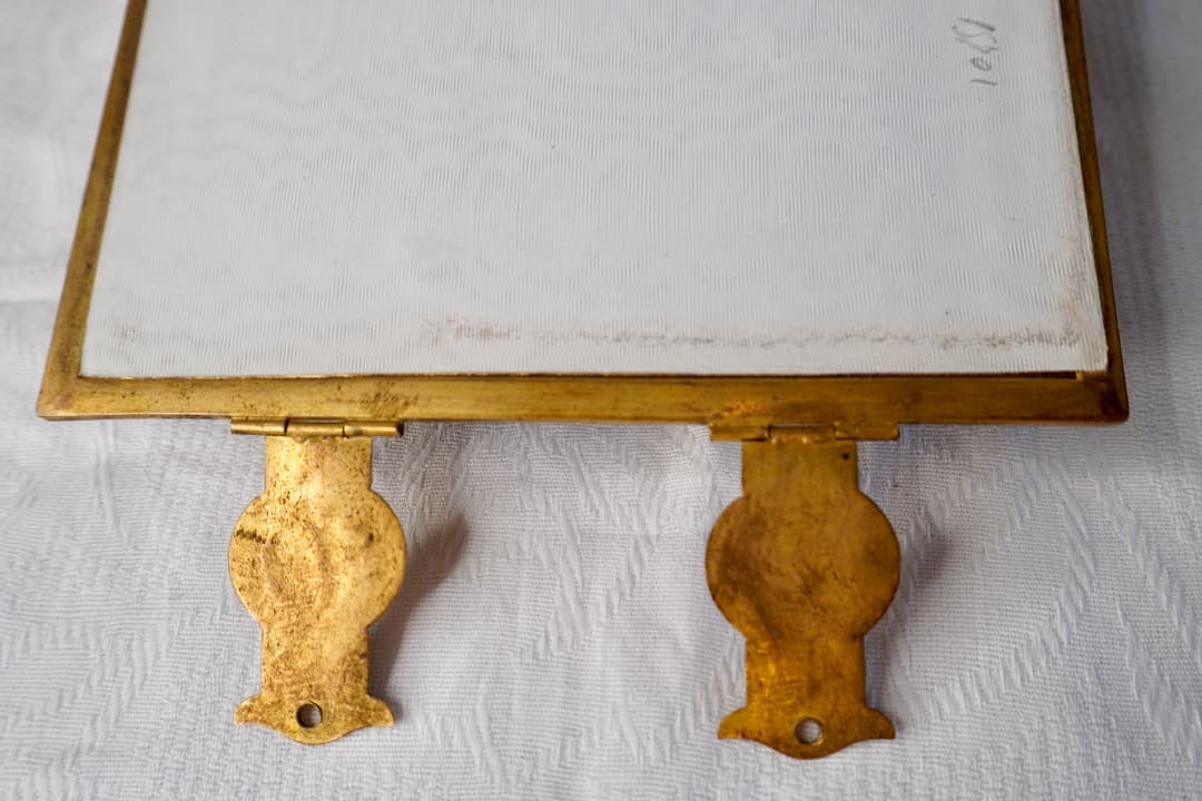 フランス アンティーク 革製アルバム 真鍮装飾 19世紀