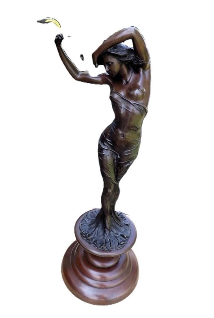 ブロンズ像 裸婦 葡萄像 美術品 彫刻 インテリア 置物 アンティーク