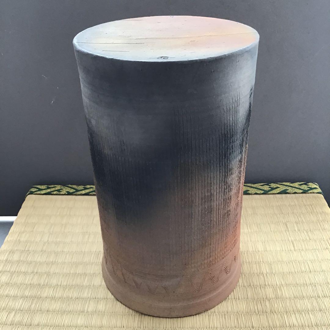 茶道具　南蛮縄簾　細水指　太仙窯作　共箱　紙箱　S11MS