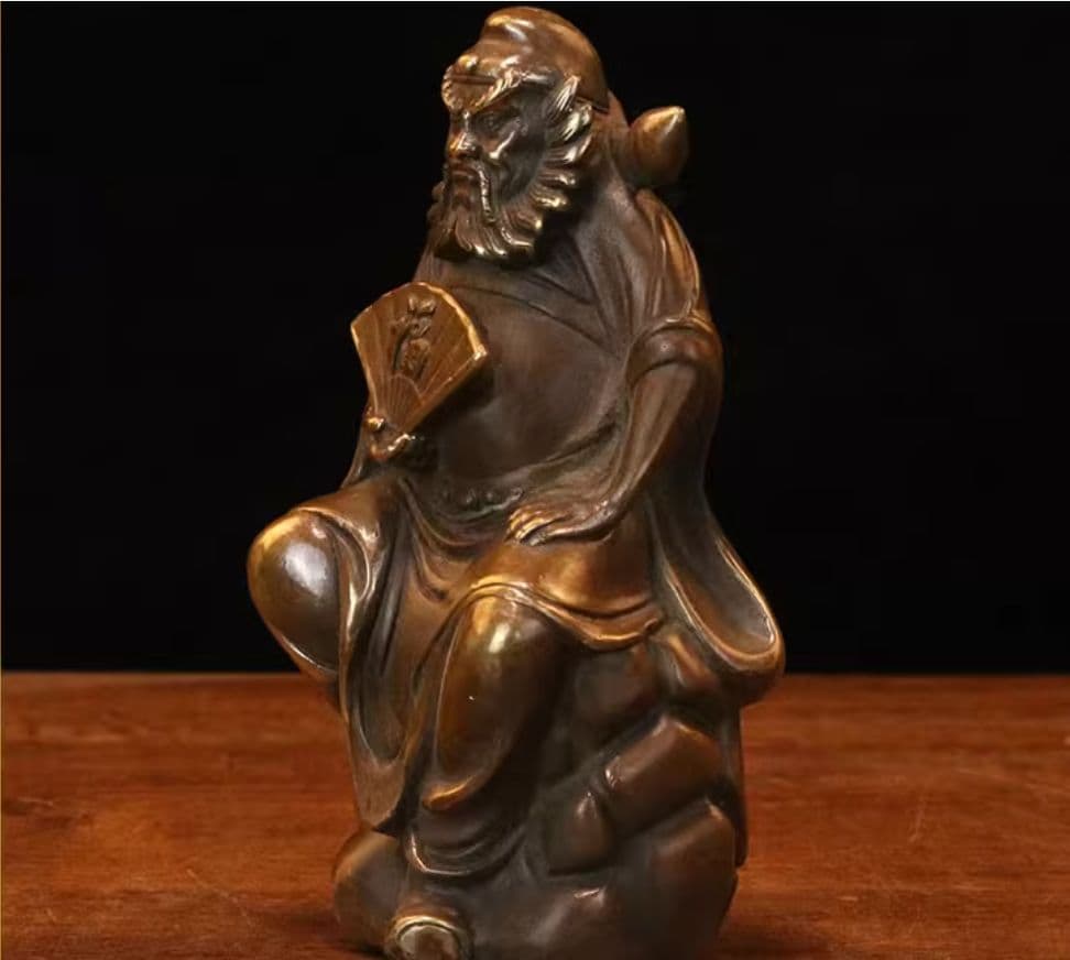 天師鐘馗仏像 鎮宅 辟邪 開運 風水 招財 置物 銅製品
