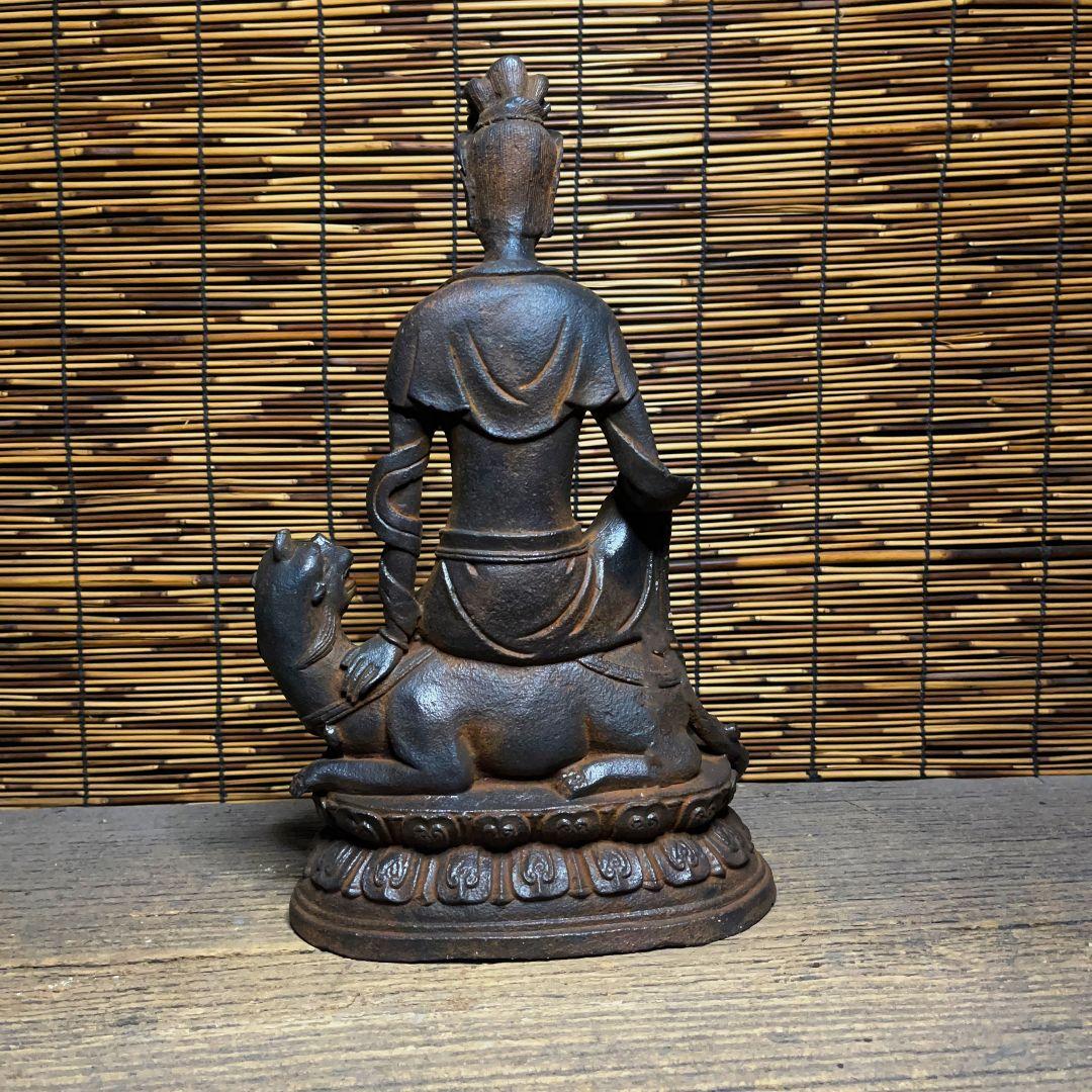 鉄器 鉄仏 坐獣像釈迦尼仏 家内仏堂 供養 禅意 茶室 置物 工芸品