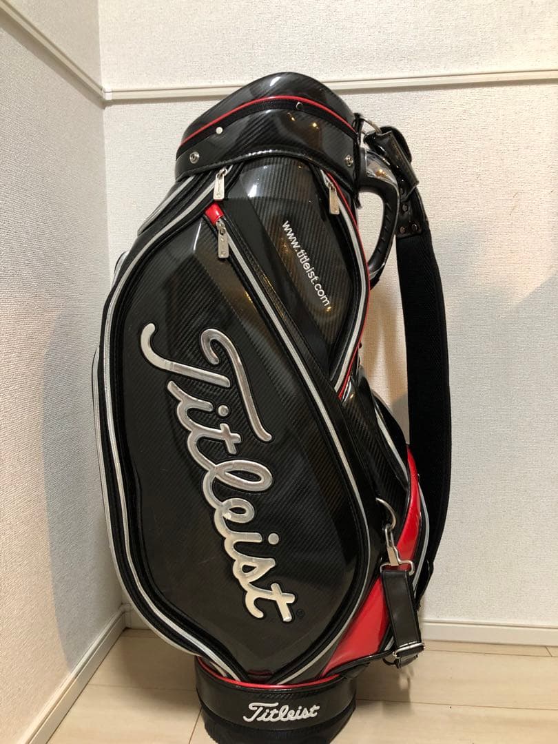Titleist キャディバッグ CB410黒/赤 カーボンファイバー