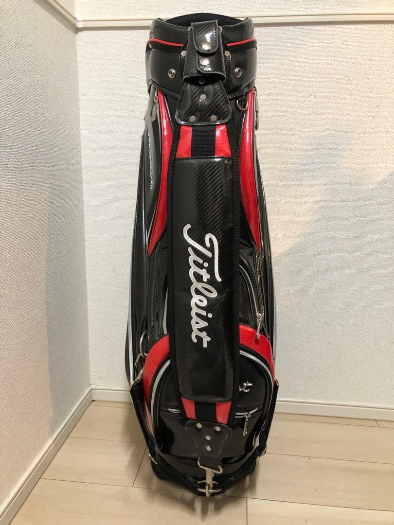 Titleist キャディバッグ CB410黒/赤 カーボンファイバー