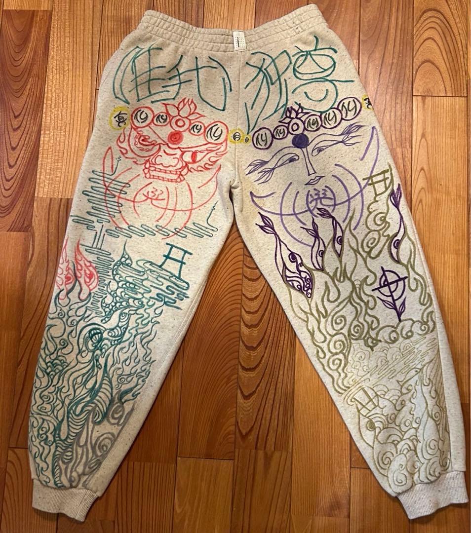 ART 宗教画　スウェットパンツ　両面