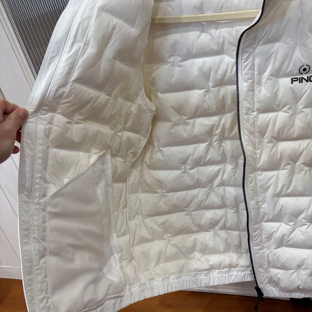 PING ピン　ゴルフウェア　フルジップ　ダウンブルゾン Mサイズ　ホワイト
