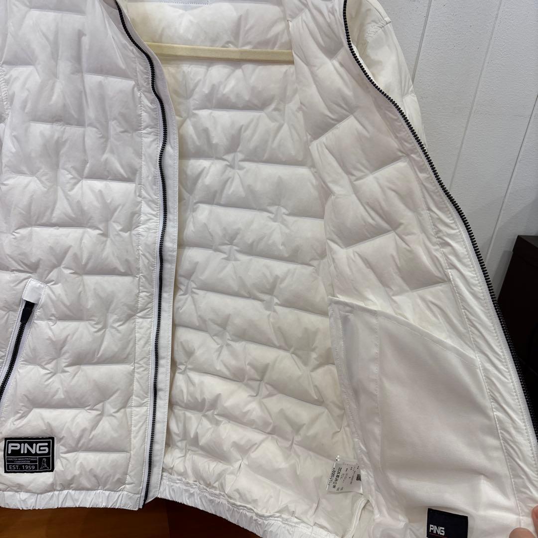 PING ピン　ゴルフウェア　フルジップ　ダウンブルゾン Mサイズ　ホワイト