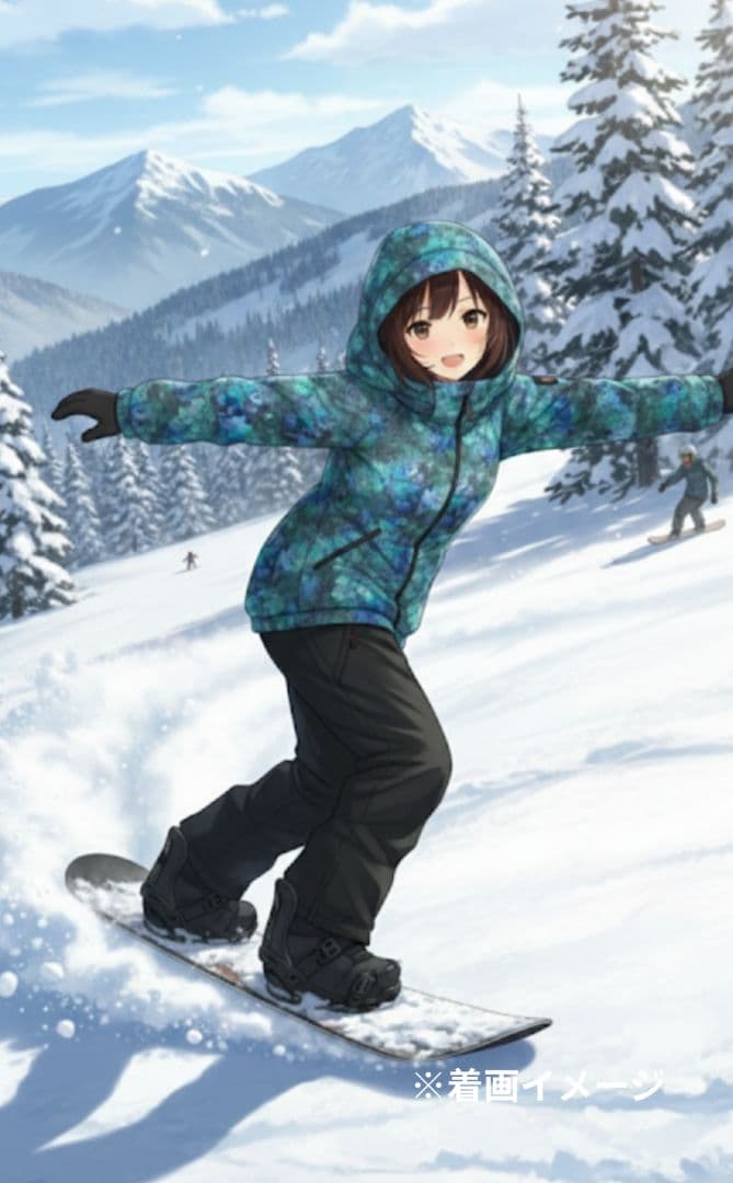 【美品】ROXY　スノボウェア　上下セット　総柄　花柄　ブラック　Ｓ