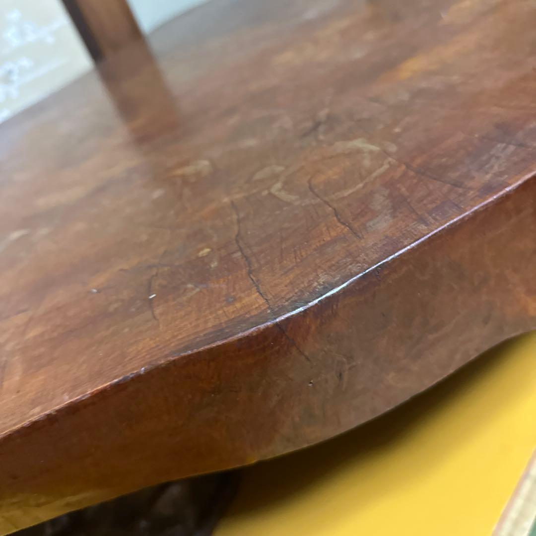 自然木の茶色座卓　一枚木