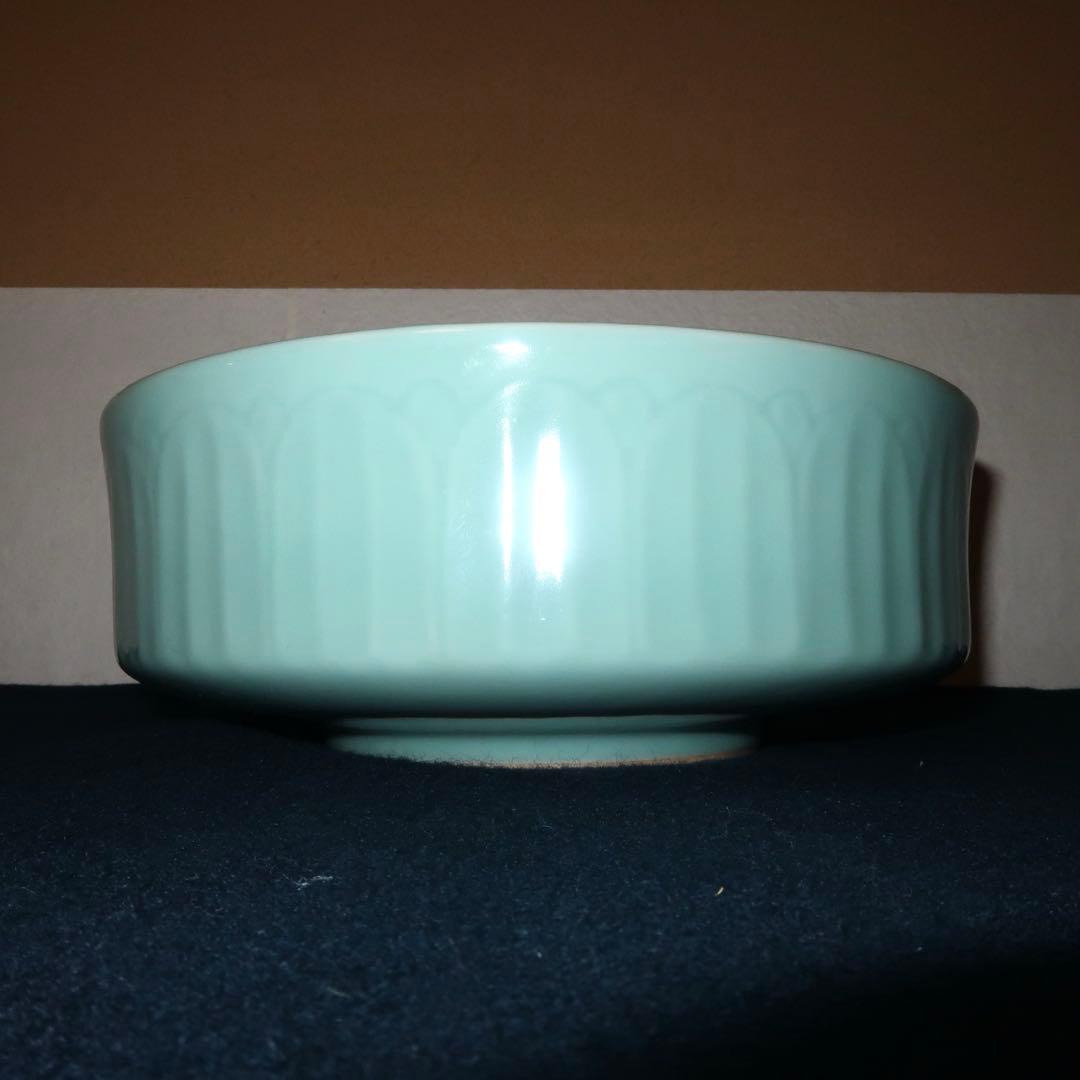 【茶道具】手塚祥堂作　青磁割蓋平水指