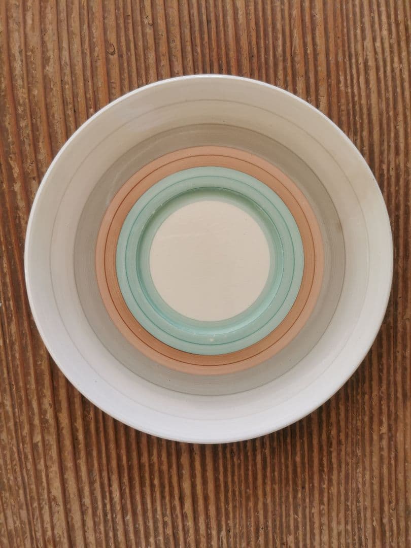 アンティーク スージークーパー スープカップ２客 ウェディングリング ピンク＆緑