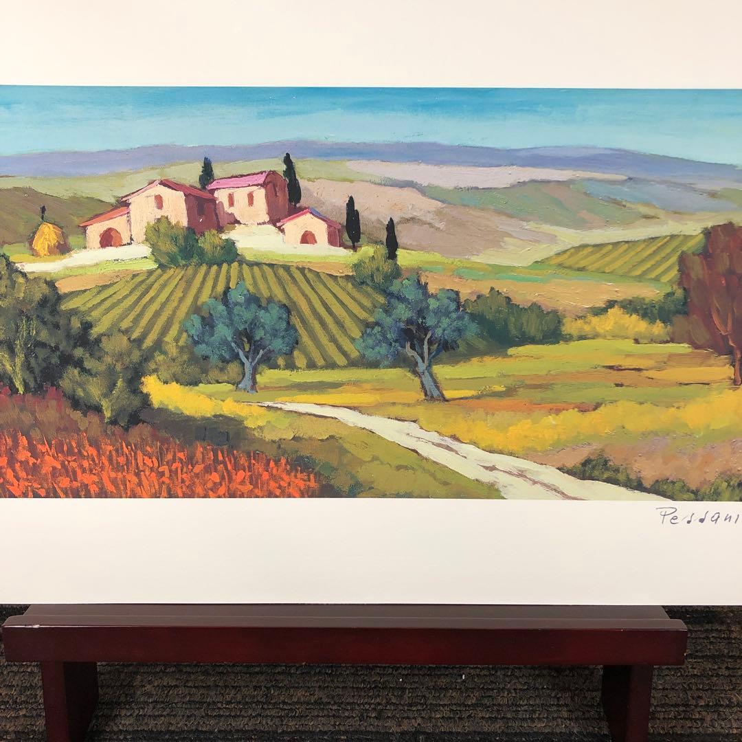 ペッサーニ　「トスカーナの鮮やかな彩り」 版画(ジクレー) シート　額無し　美品