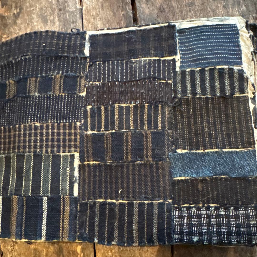 SALE⏬希少◆縞帳　古布　縞　襤褸