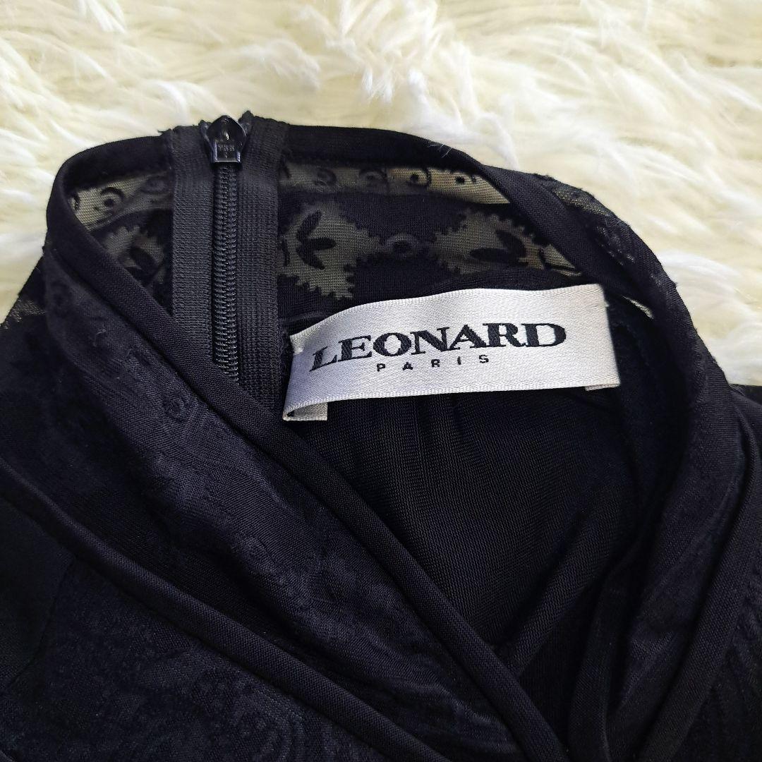 レオナール　ダンス衣装　シースルー　ブラック　サイズ38