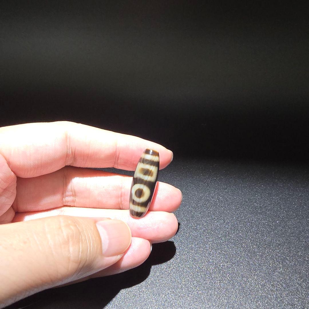 4 老礦天珠　特殊双天地靠山天珠　天珠　天然石　風水　ブレスレット　ネックレス