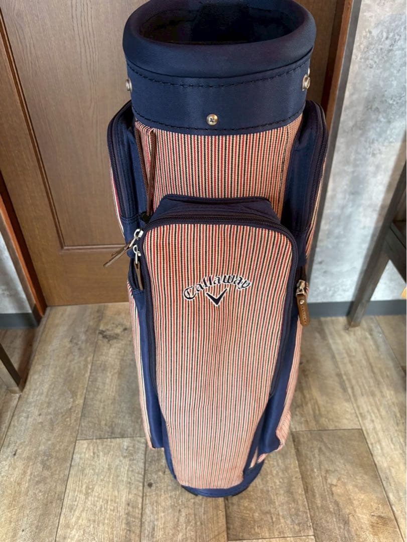 Callaway ゴルフバッグ ストライプ オレンジ/ネイビー