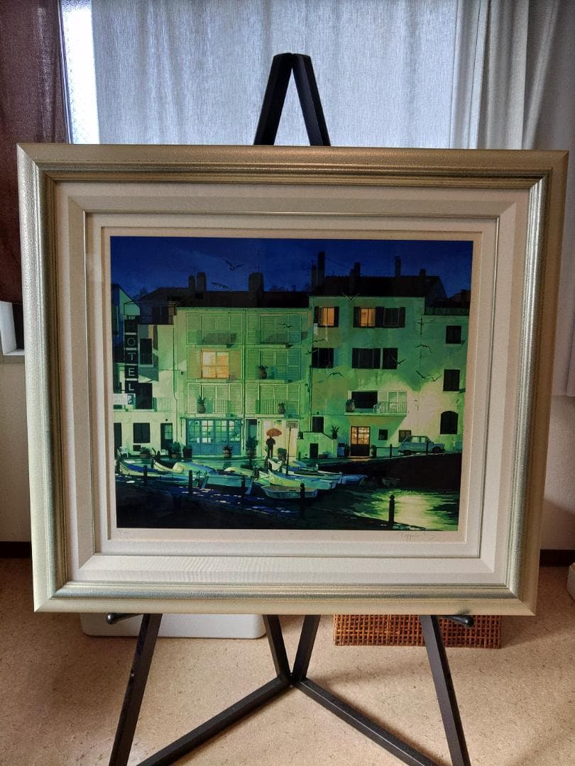 笹倉鉄平 『 雨あがり / 赤いパラソル 』 シルクスクリーン