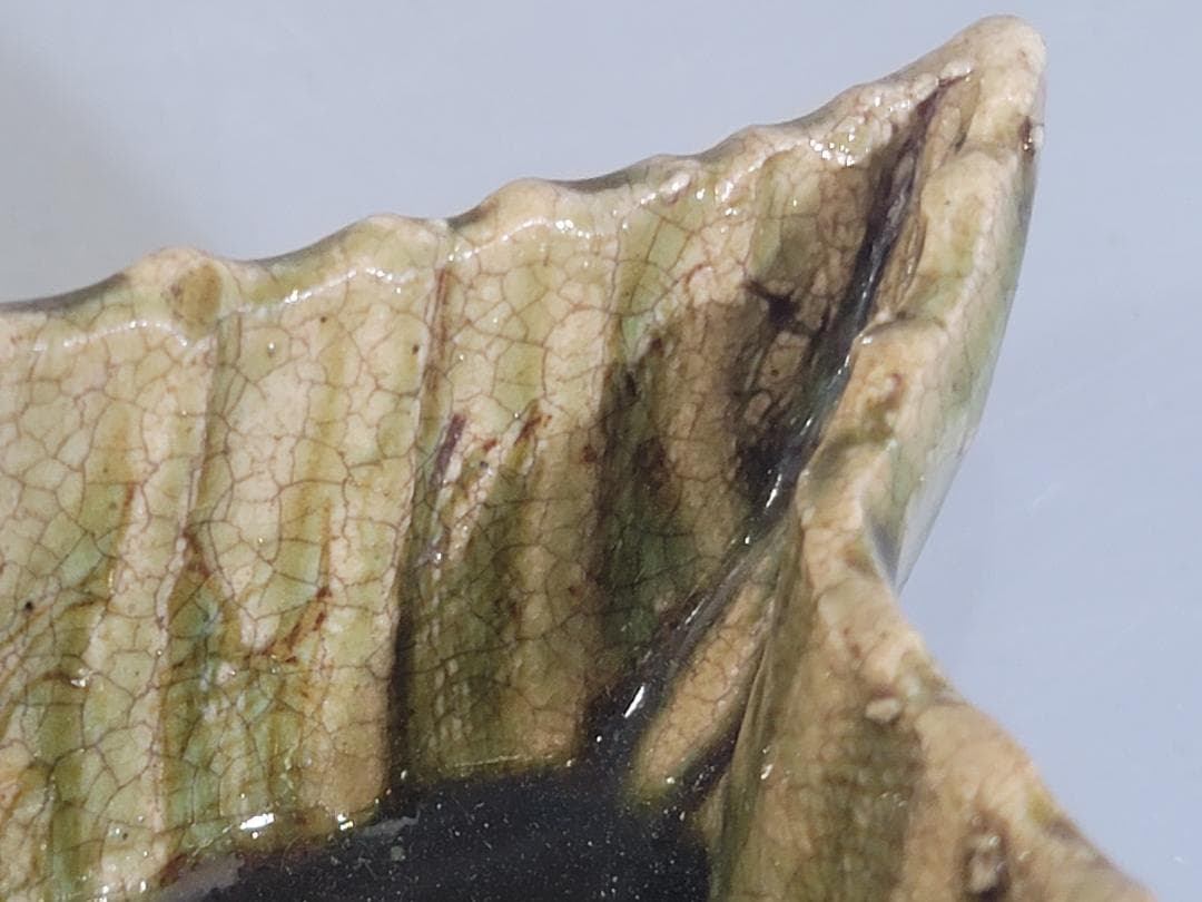 織部 木の葉 向付 五客 時代物 骨董品