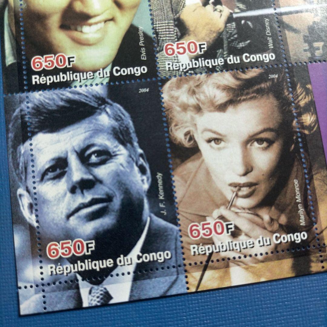 3187 外国切手 コンゴ 20世紀のアイコン 俳優有名人 マリリンモンロー