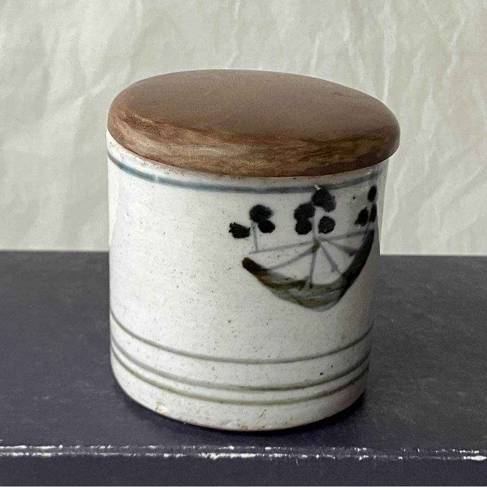 w165 古伊万里 染付 茶器 茶入 替茶器 棗 猪口 茶道具