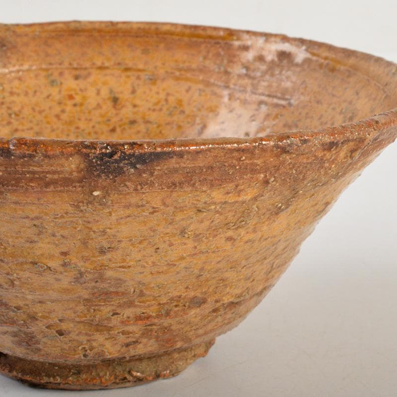 朝鮮美術　李朝　黄伊羅保茶椀　時代箱　N　6700