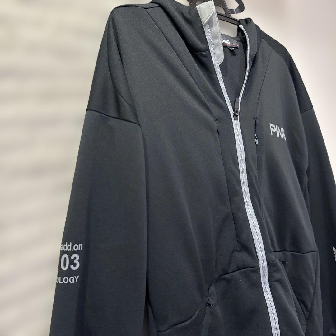 PING フルジップフーディ ブラック