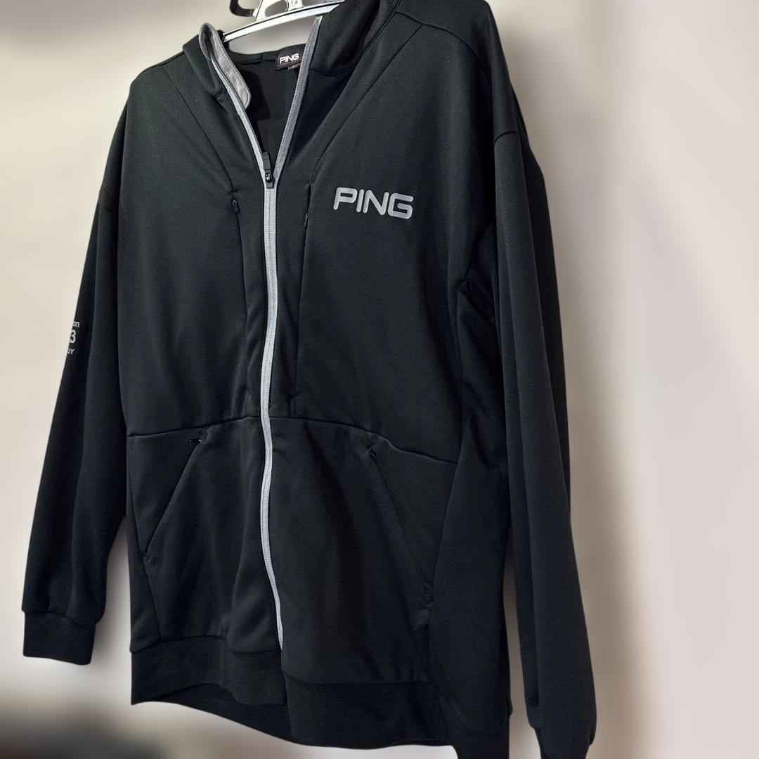 PING フルジップフーディ ブラック