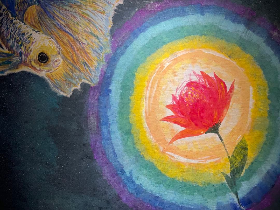 現代アート　「私を照らされた本当の私」　抽象画