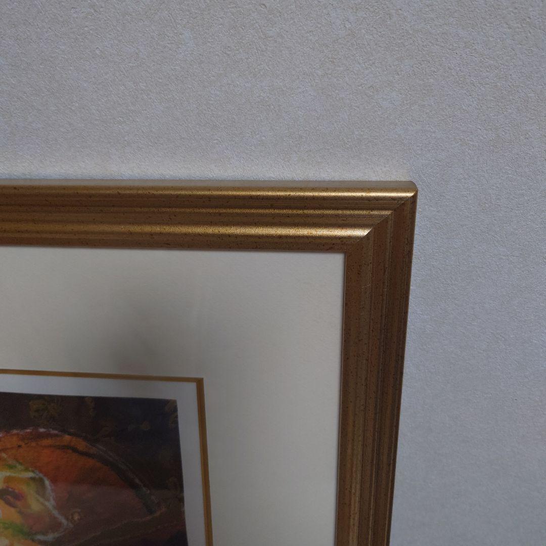 アンドリュープライス　黄色いバラ　版画　絵画　花　静物画　花瓶　額入り