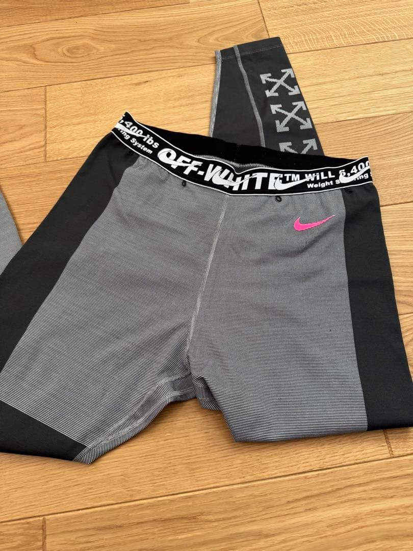 OFF-WHITE Nike トレーニングボトムス グレー　スパッツ