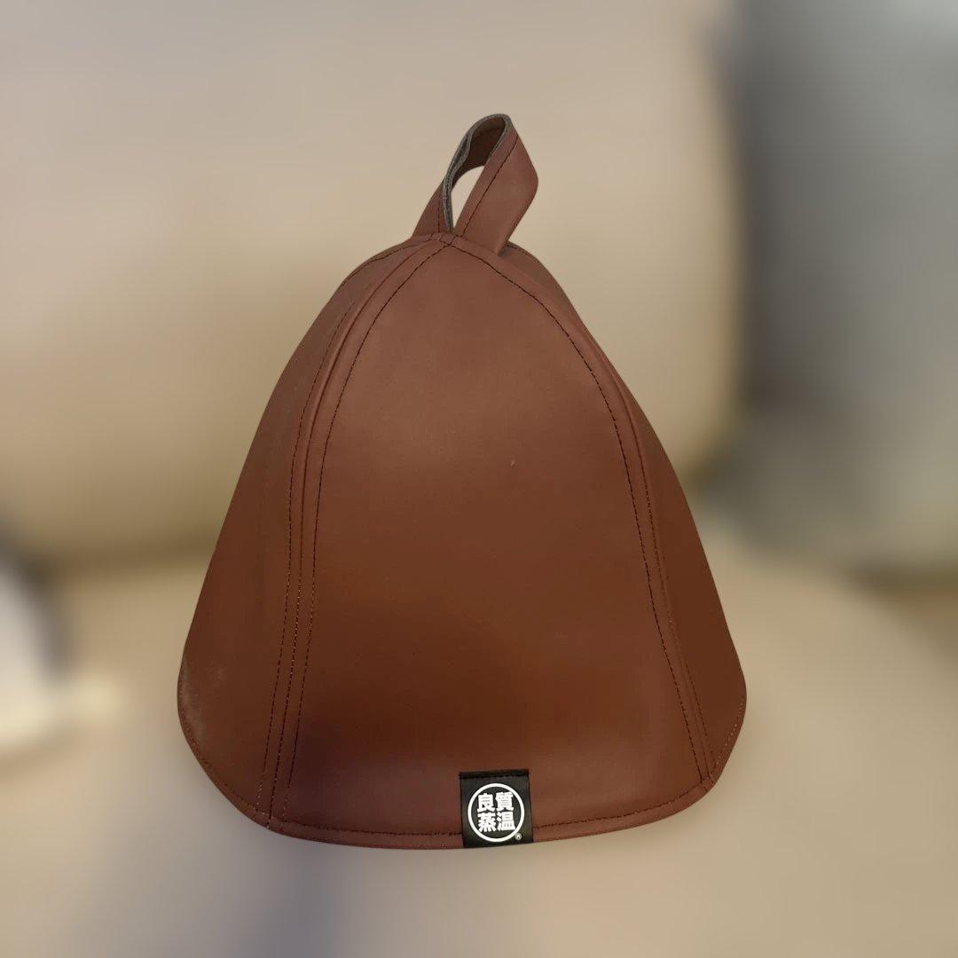 ベストサウナハット　フェイクレザー　茶色