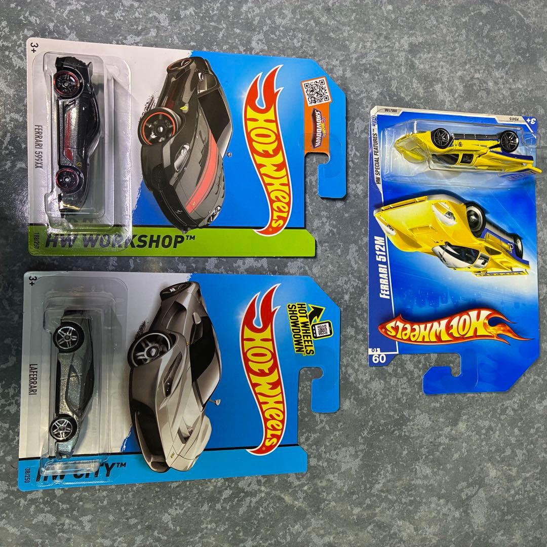 レア　ホットウィール　フェラーリ599XX 512Ｍラフェラーリ 3台セット