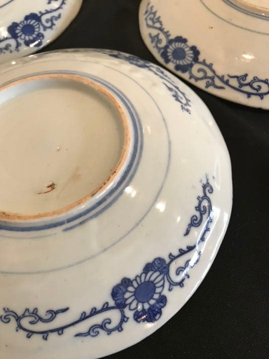 洒落た印判手のお皿５枚　和にも洋にも