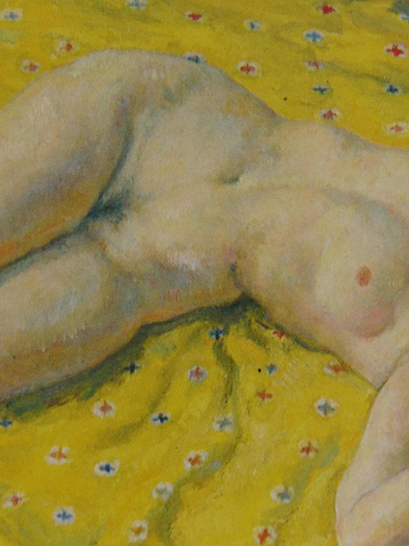 田辺至、【横臥裸婦】希少な額装用画集より、厳選、新品額装、マット額装付、状態良好