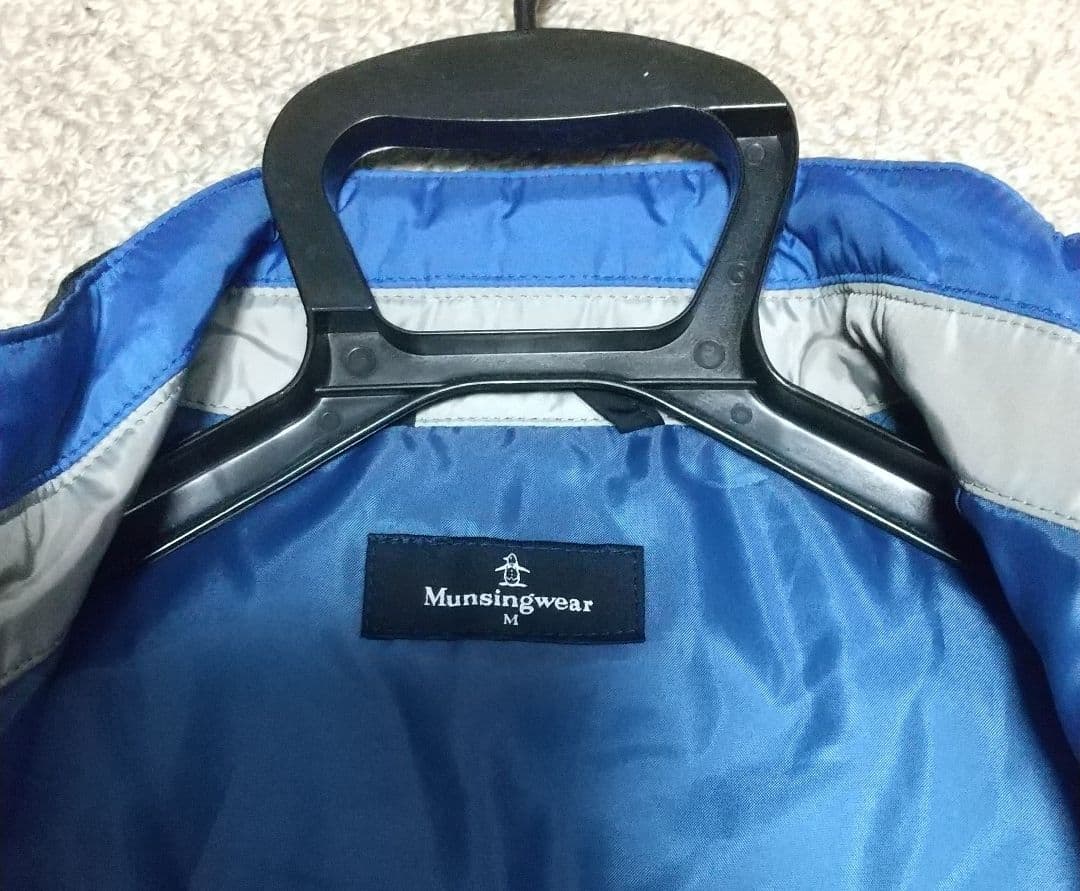 Munsingwear ナイロンジャケット 黒/青