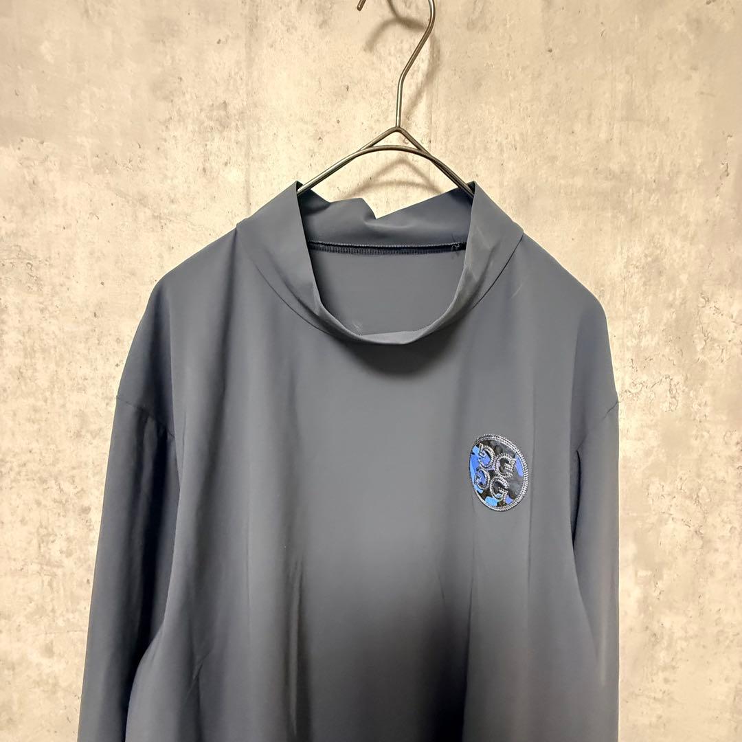 # G/FORE ジーフォア グレー 長袖ハイネックシャツ バックプリント
