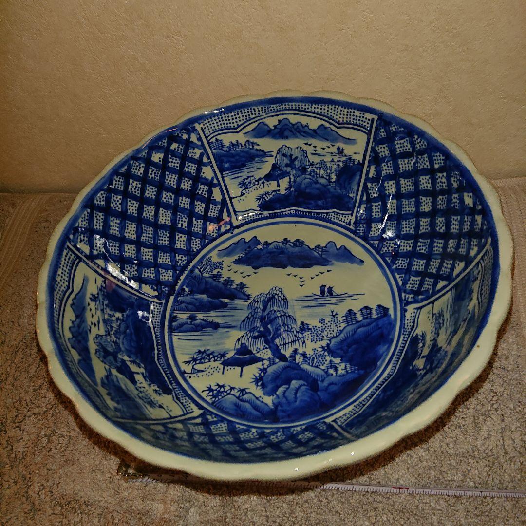 古伊万里、染付、蛸唐草文、器盃洗