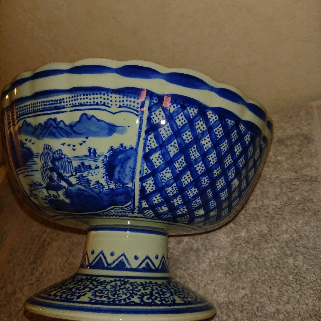 古伊万里、染付、蛸唐草文、器盃洗