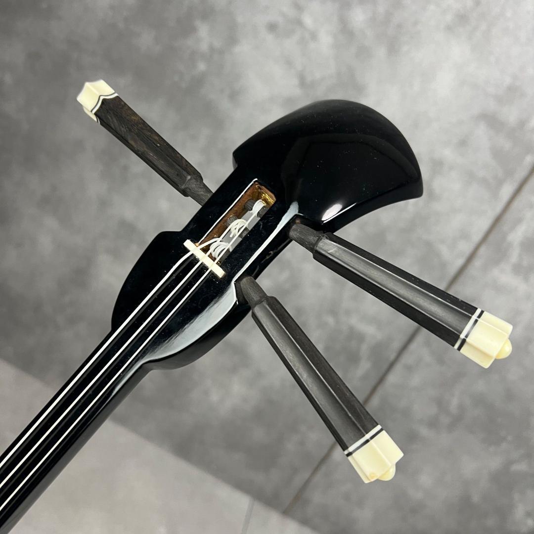 本蛇皮　沖縄三線　強化張り　全長約80cm　セミハードケース　へび　パイソン