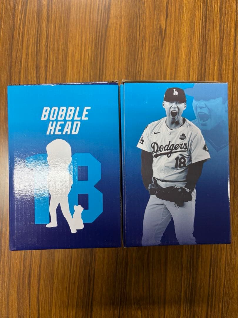 山本由伸ボブルヘッド 2個セット18 Los Angeles Dodgers