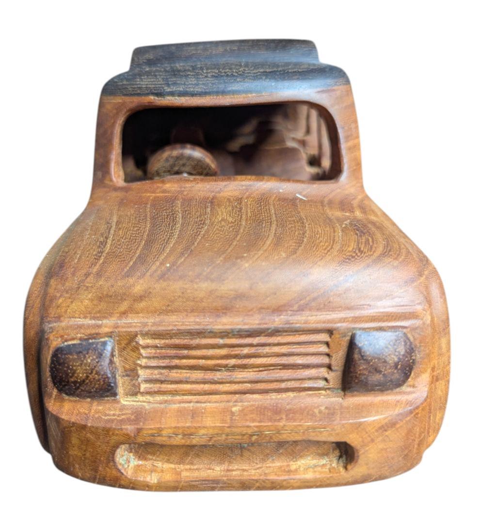 展示品 木村昇生 欅紫 檀 ケヤキ 木彫り クラシックカー 希少