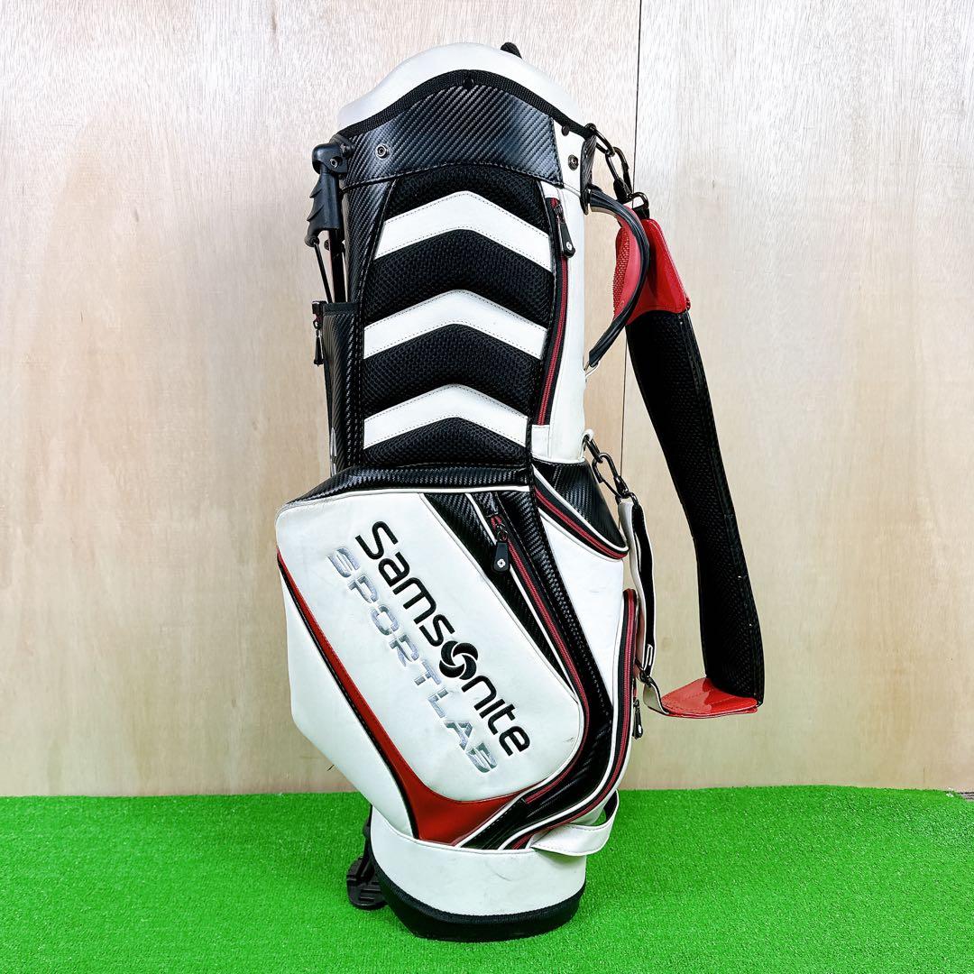 Samsonite サムソナイト キャディバッグ スタンド式 5分割 フードあり