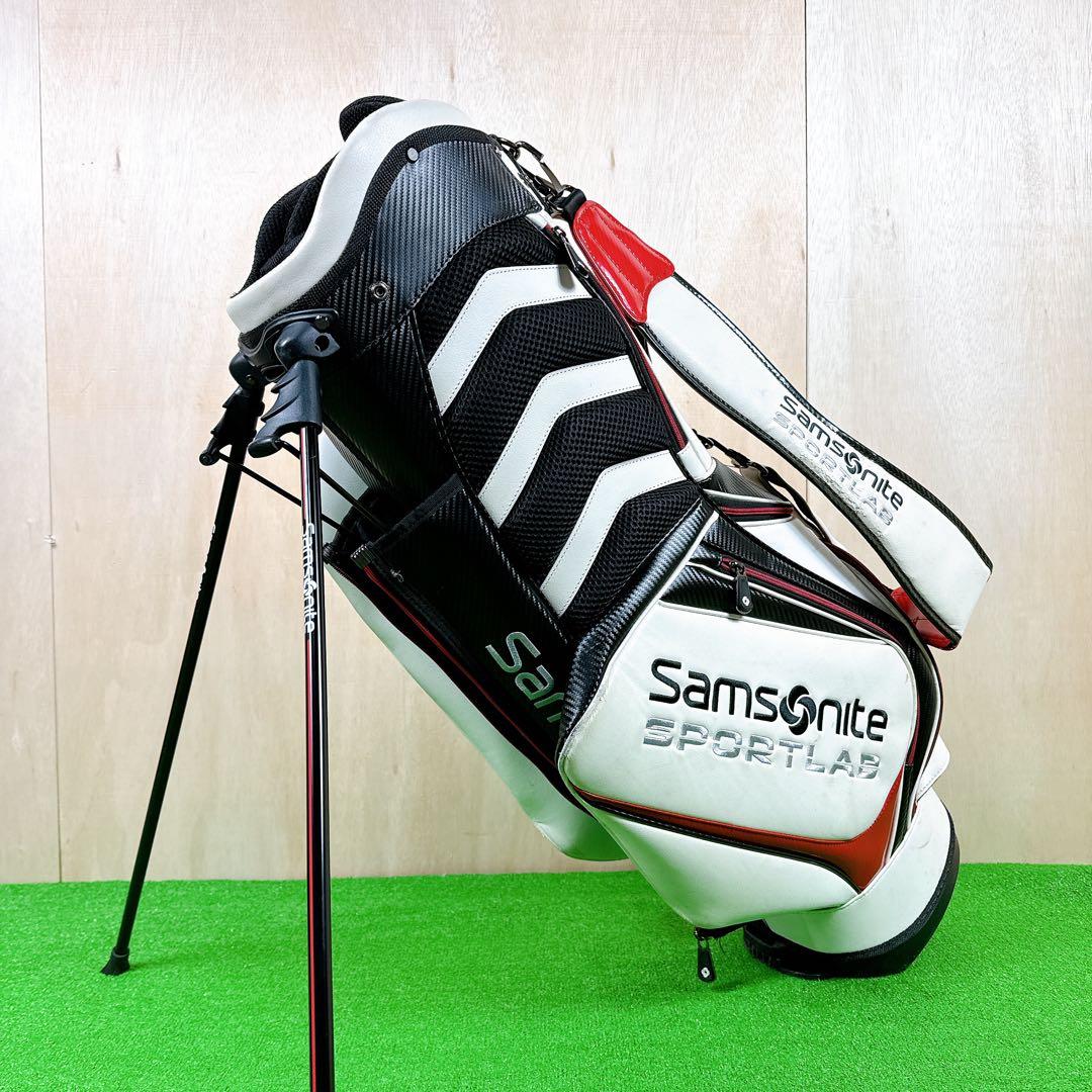 Samsonite サムソナイト キャディバッグ スタンド式 5分割 フードあり