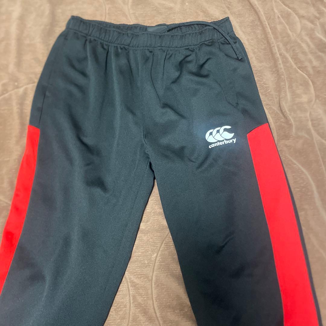 カンターベリーラグビーウォームアップウェア 黒/赤 ジップアップ大きいサイズ