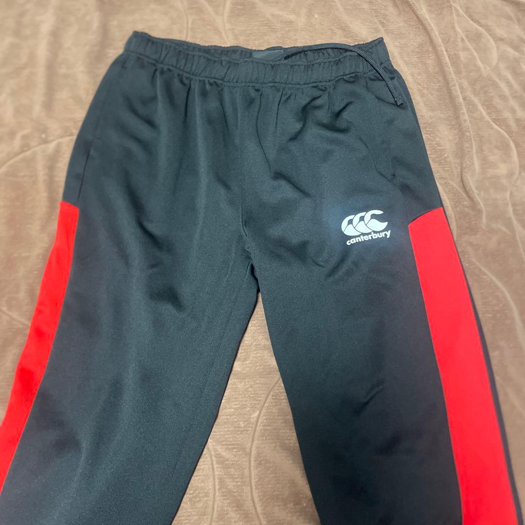 カンターベリーラグビーウォームアップウェア 黒/赤 ジップアップ大きいサイズ