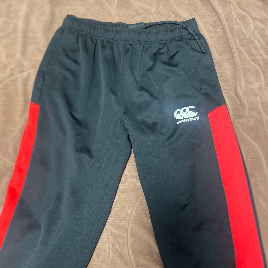 カンターベリーラグビーウォームアップウェア 黒/赤 ジップアップ大きいサイズ