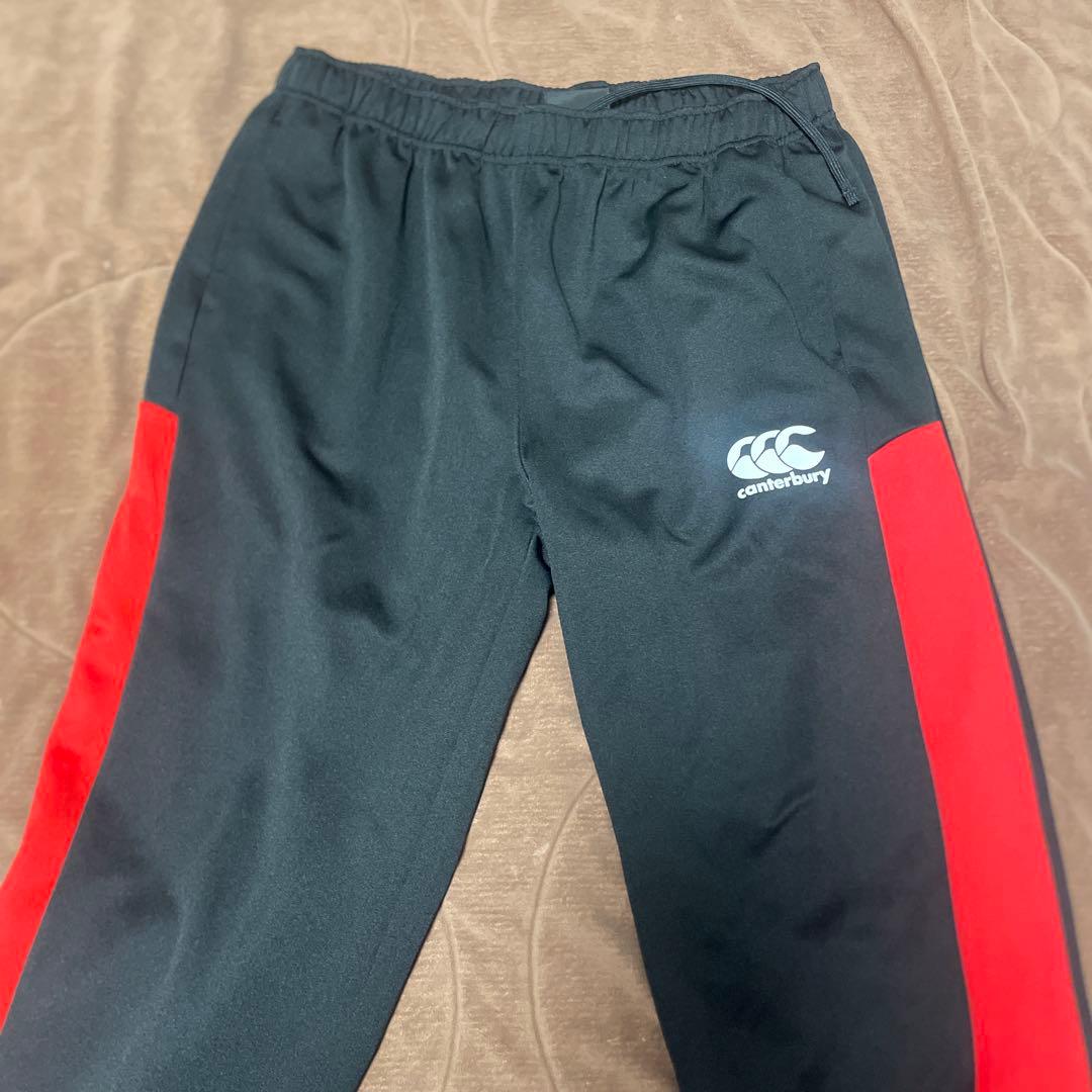 カンターベリーラグビーウォームアップウェア 黒/赤 ジップアップ大きいサイズ