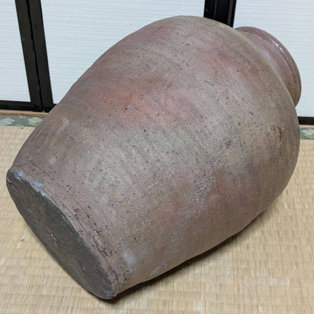 【超美品】室町時代 古備前 波状文壷 備前焼 壺 つぼ 花器 花入 置物 花瓶